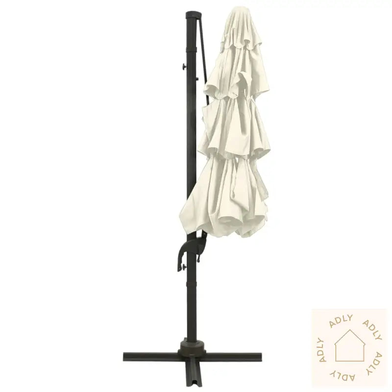 Hageparasoll Med Aluminiumsstang 4 Nivåer Sand 3X3 M