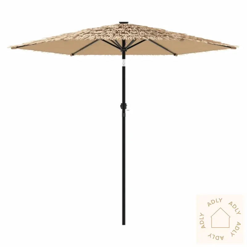 Hageparasoll Med Led Med Stålstang Brun 268X268X226 Cm