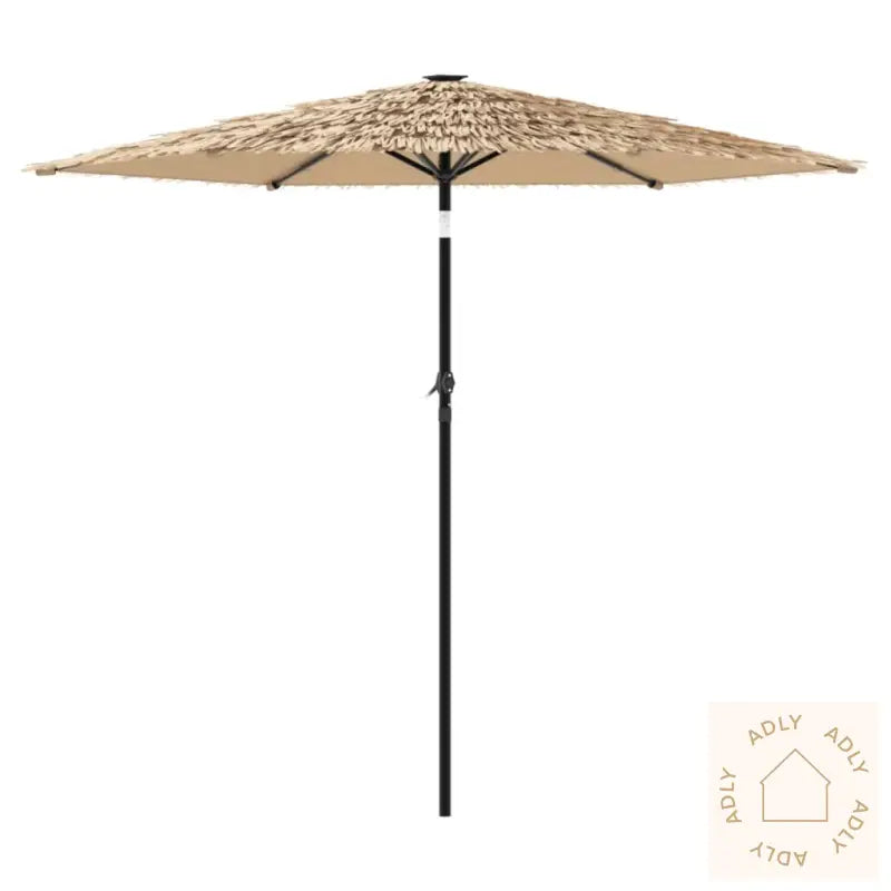 Hageparasoll Med Led Med Stålstang Brun 268X268X226 Cm