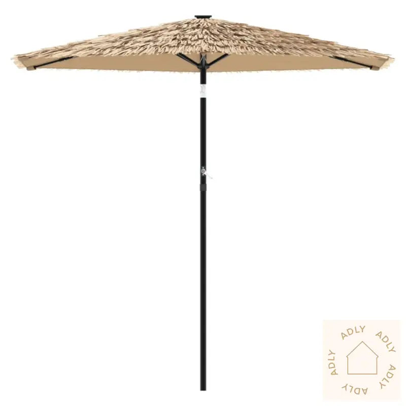 Hageparasoll Med Led Med Stålstang Brun 268X268X226 Cm