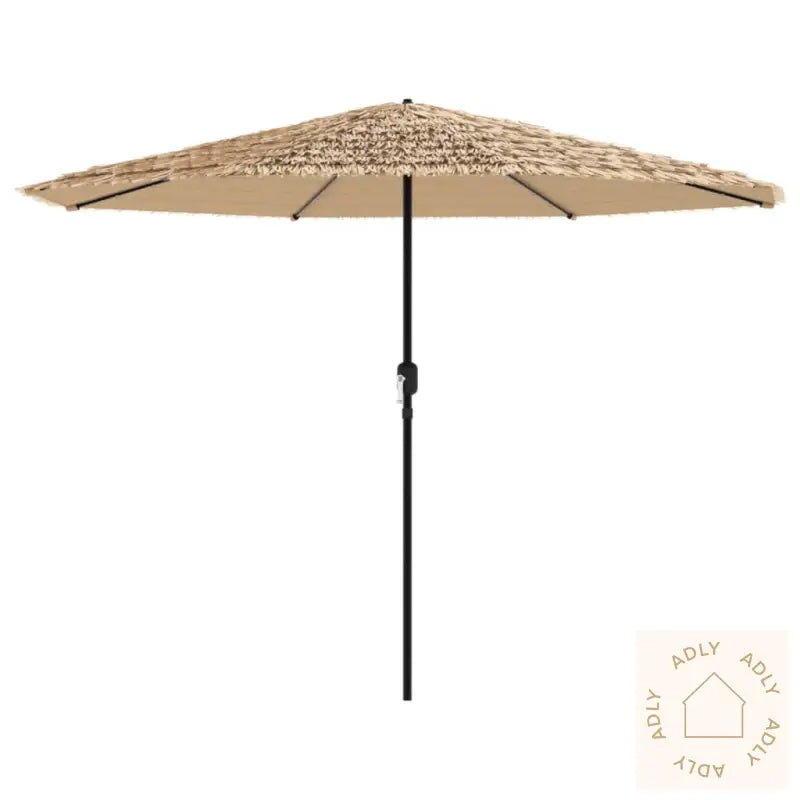 Hageparasoll Med Led Med Stålstang Brun 324X324X247 Cm