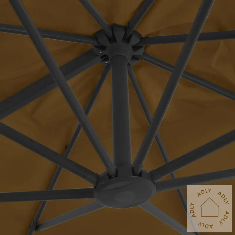 Hageparasoll Med Bærbar Fot Gråbrun