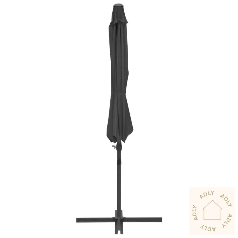 Hageparasoll Med Bærbar Fot Antrasitt
