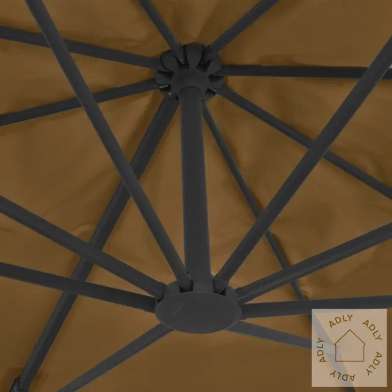 Hageparasoll Med Bærbar Fot Gråbrun