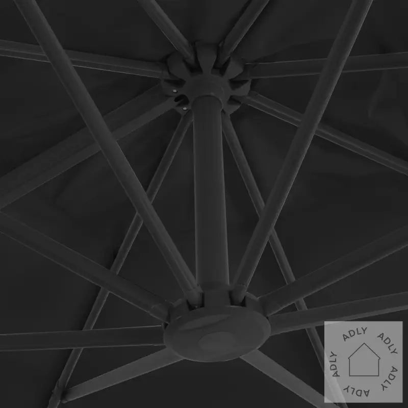 Hageparasoll Med Bærbar Fot Antrasitt