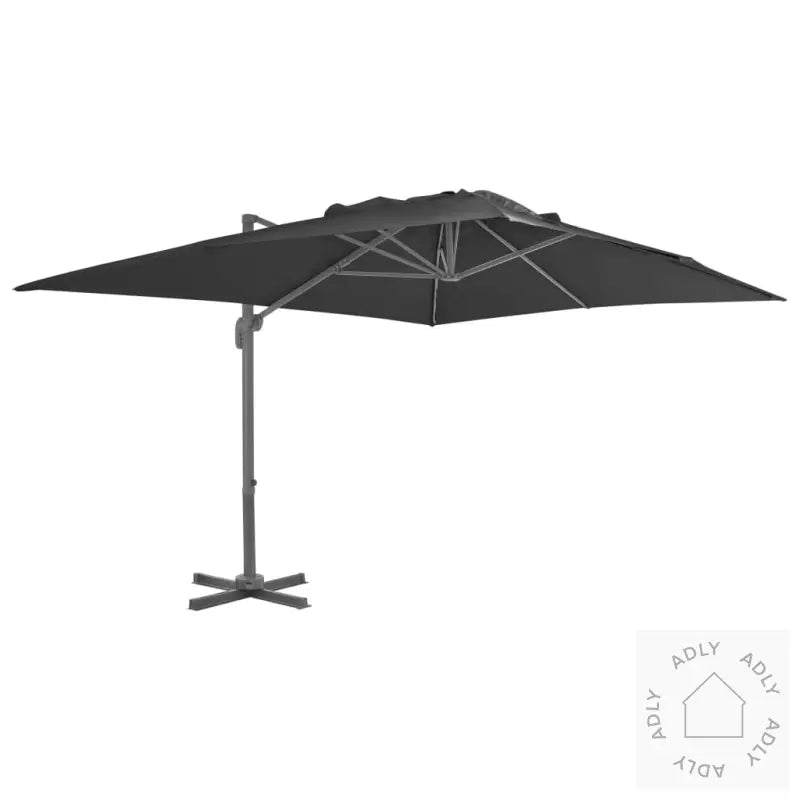 Hageparasoll Med Bærbar Fot Antrasitt