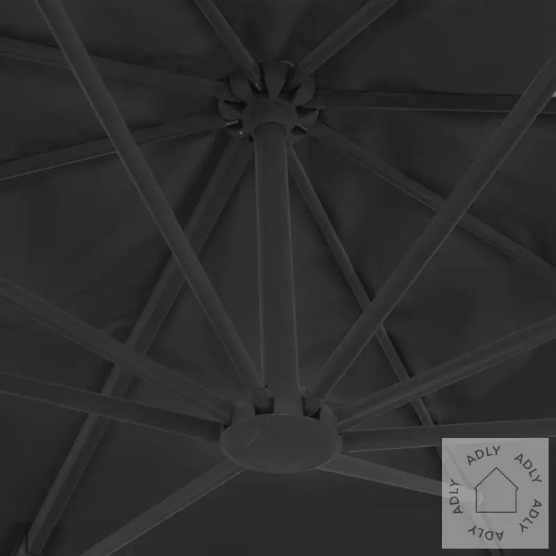 Hageparasoll Med Bærbar Fot Antrasitt