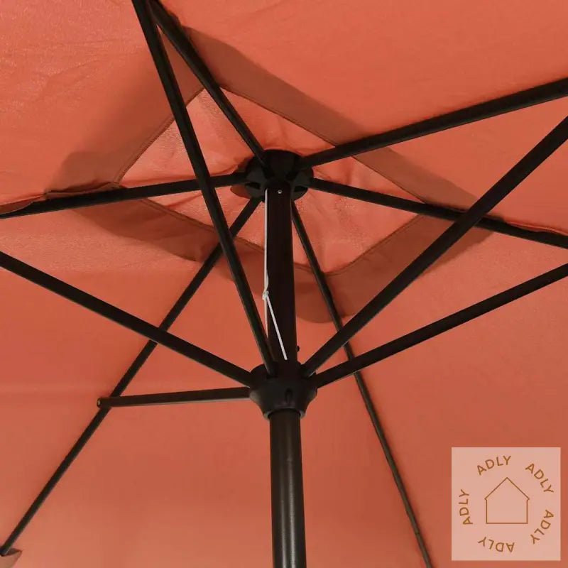 Parasoll Med Metallstang 300X200 Cm Terrakotta