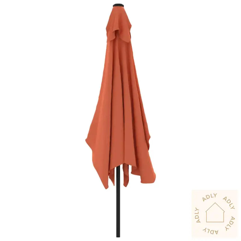 Parasoll Med Metallstang 300X200 Cm Terrakotta