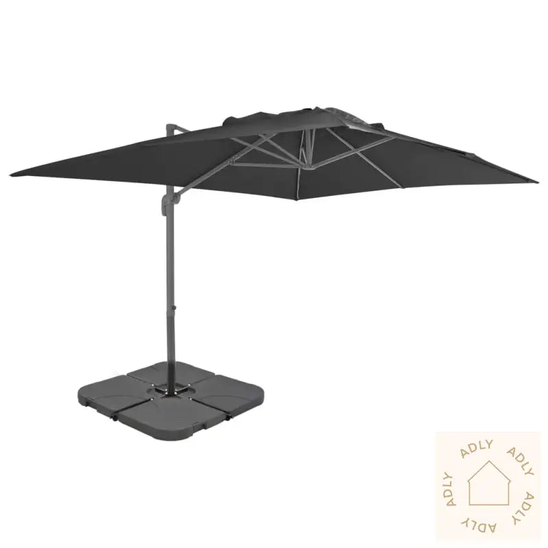 Hageparasoll Med Bærbar Fot Antrasitt