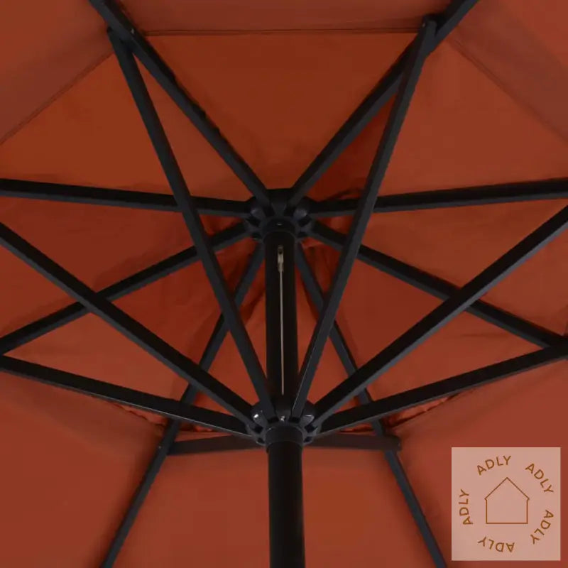 Hageparasoll Med Bærbar Fot Terrakotta