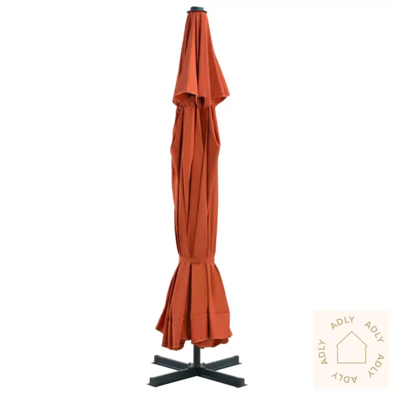 Hageparasoll Med Bærbar Fot Terrakotta