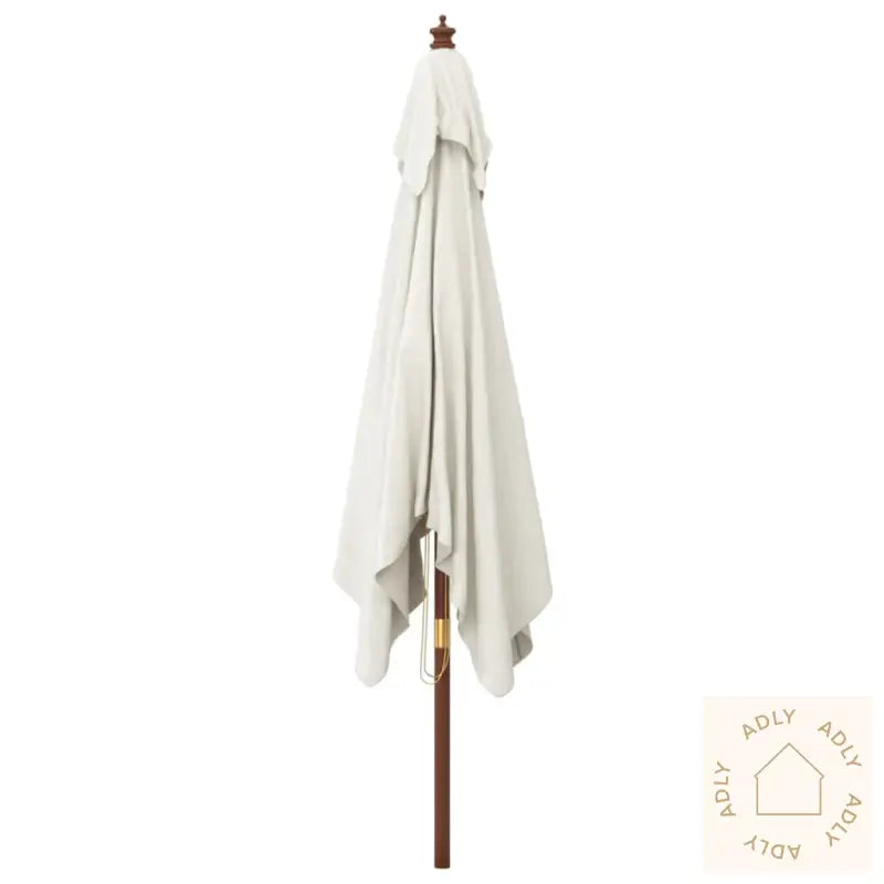 Hageparasoll Med Trestang Sand 300X300X273 Cm