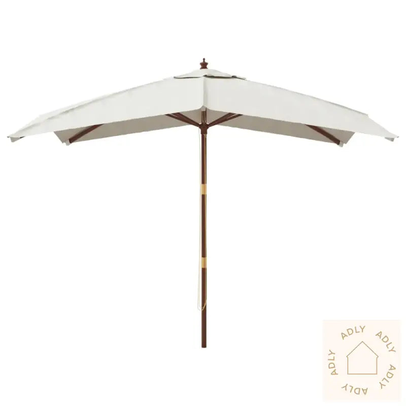 Hageparasoll Med Trestang Sand 300X300X273 Cm