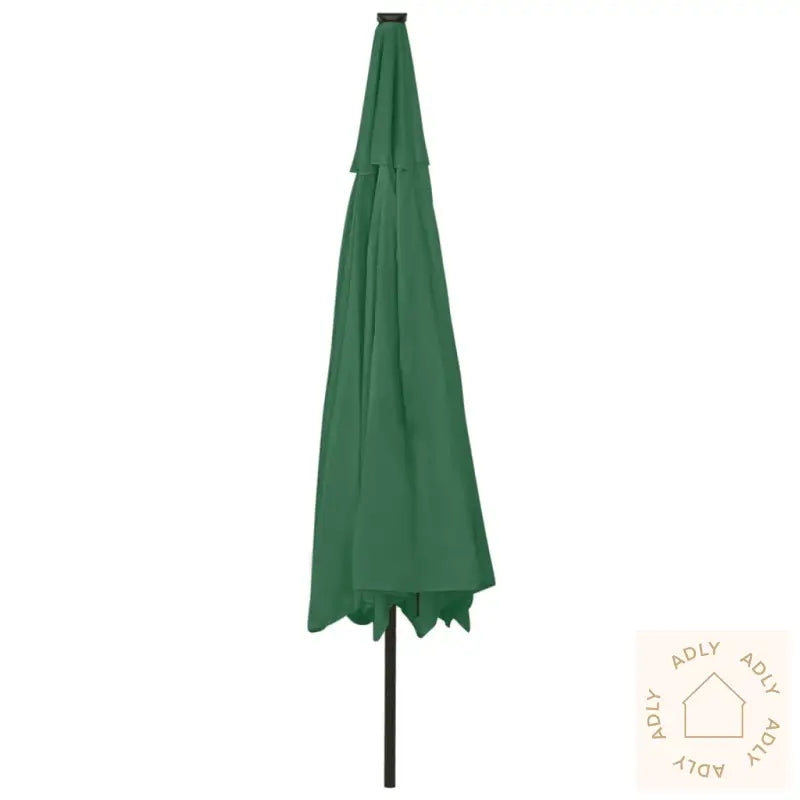 Hageparasoll Med Led-Lys 400 Cm Grønn