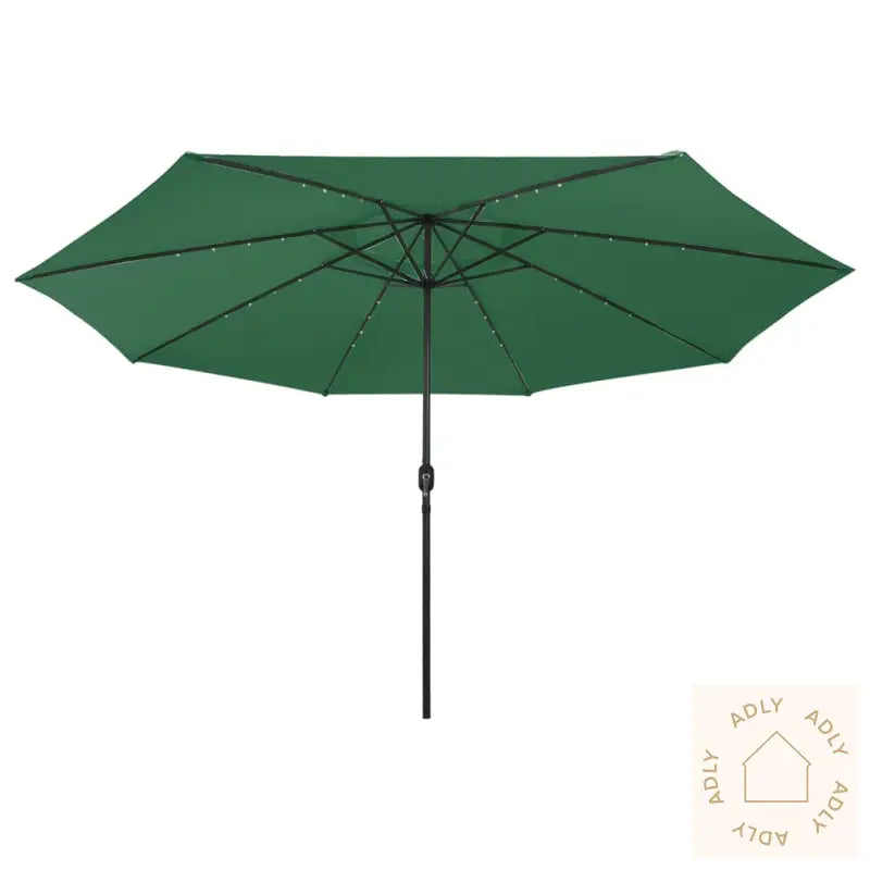 Hageparasoll Med Led-Lys 400 Cm Grønn