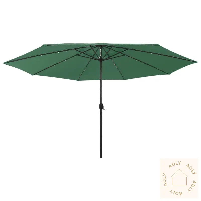 Hageparasoll Med Led-Lys 400 Cm Grønn