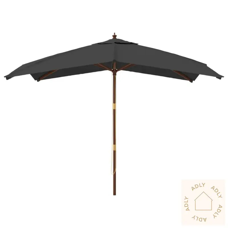 Hageparasoll Med Trestang Antrasitt 300X300X273 Cm