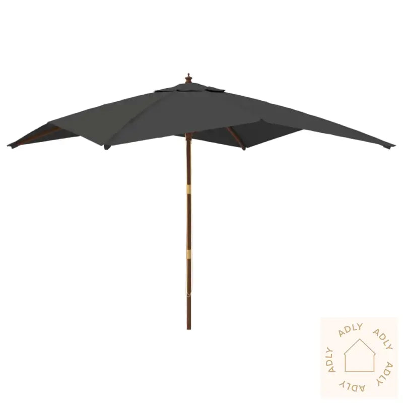Hageparasoll Med Trestang Antrasitt 300X300X273 Cm
