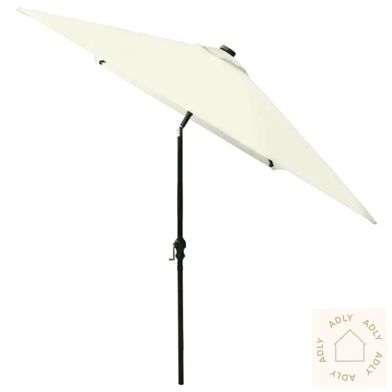 Hageparasoll Med Led Og Stålstang Sand 2X3 M