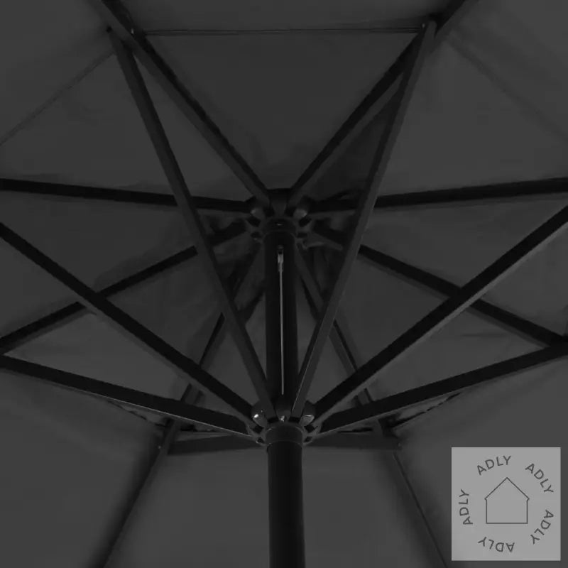 Parasoll Med Aluminiumsstang 500 Cm Antrasitt