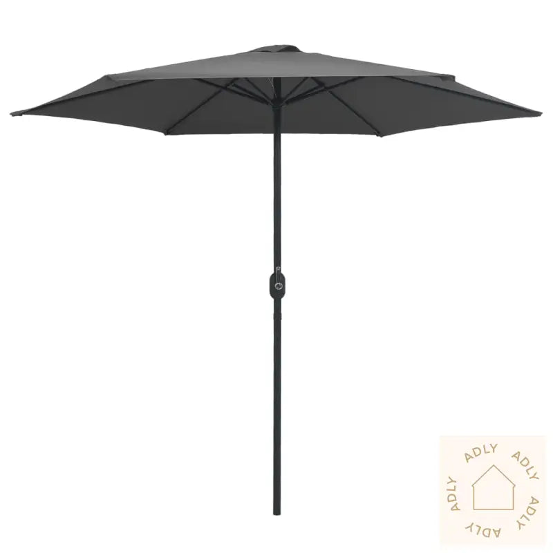 Hageparasoll Med Aluminiumsstang 270X246 Cm Antrasitt