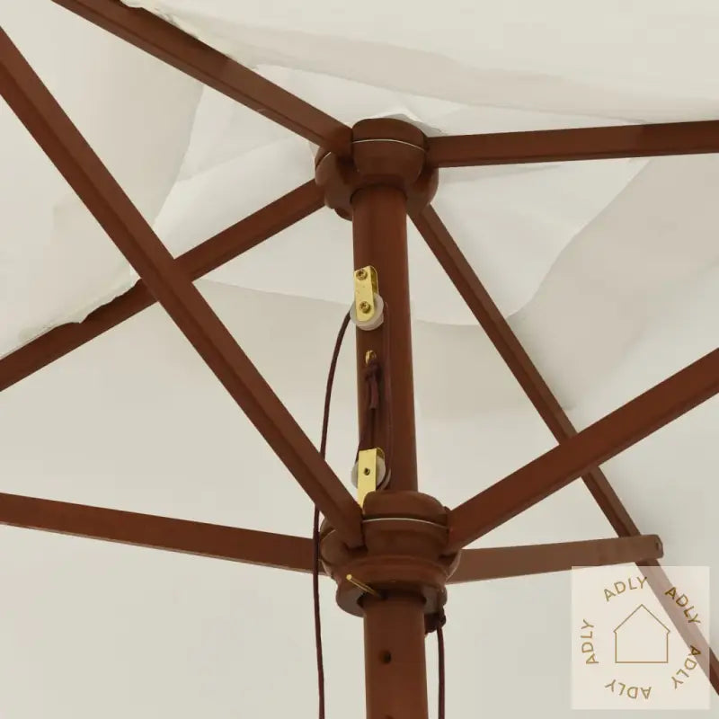 Hageparasoll Med Trestang Sand 198X198X231 Cm