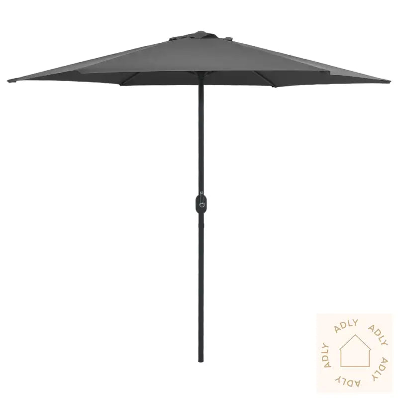 Hageparasoll Med Aluminiumsstang 270X246 Cm Antrasitt