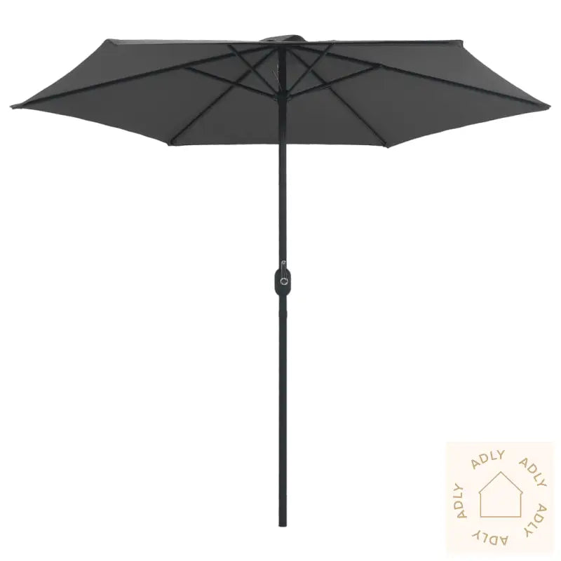 Hageparasoll Med Aluminiumsstang 270X246 Cm Antrasitt