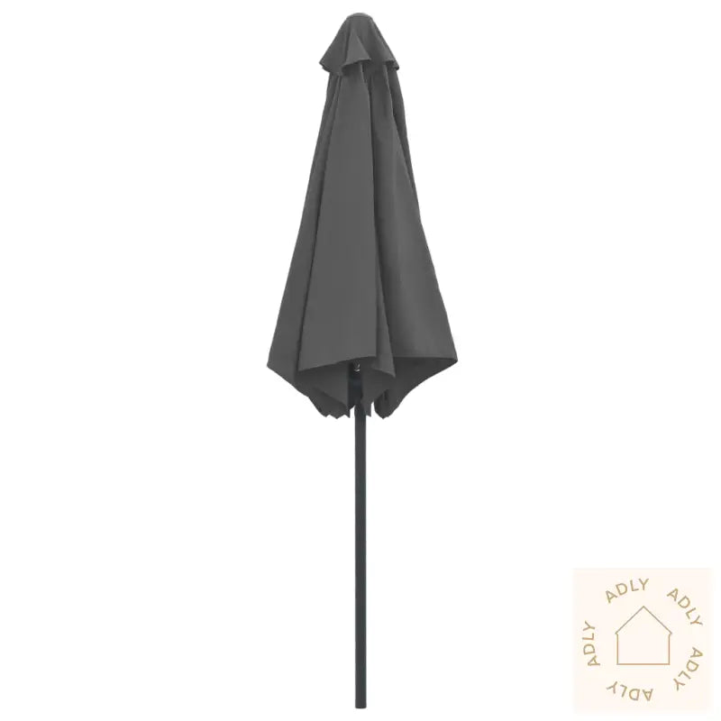 Hageparasoll Med Aluminiumsstang 270X246 Cm Antrasitt