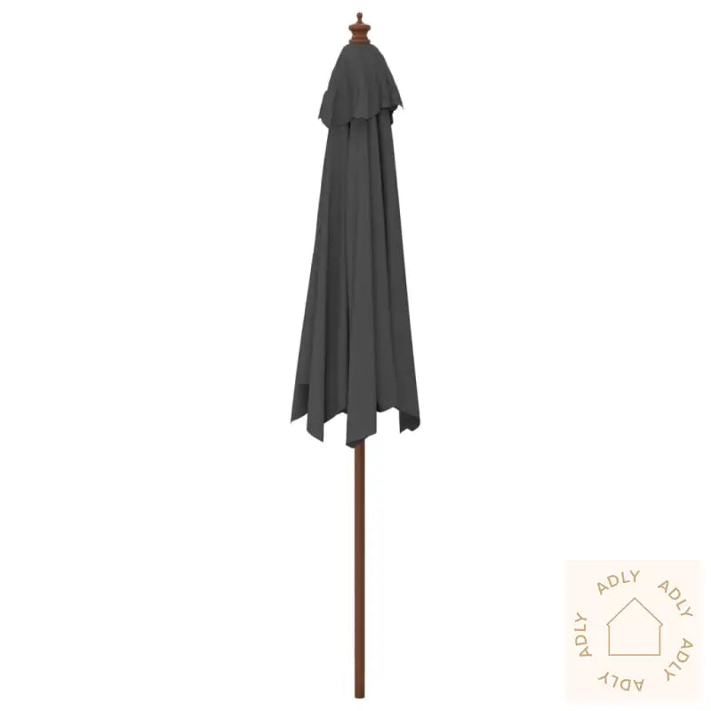 Hageparasoll Med Trestang Antrasitt 299X240 Cm