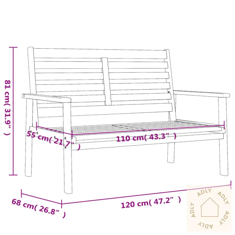 Hagemøbelsett 3 Deler Heltre Akasie