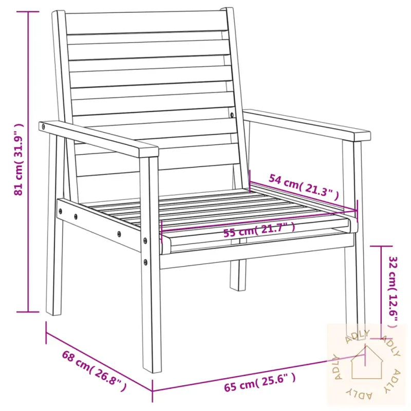 Hagemøbelsett 3 Deler Heltre Akasie