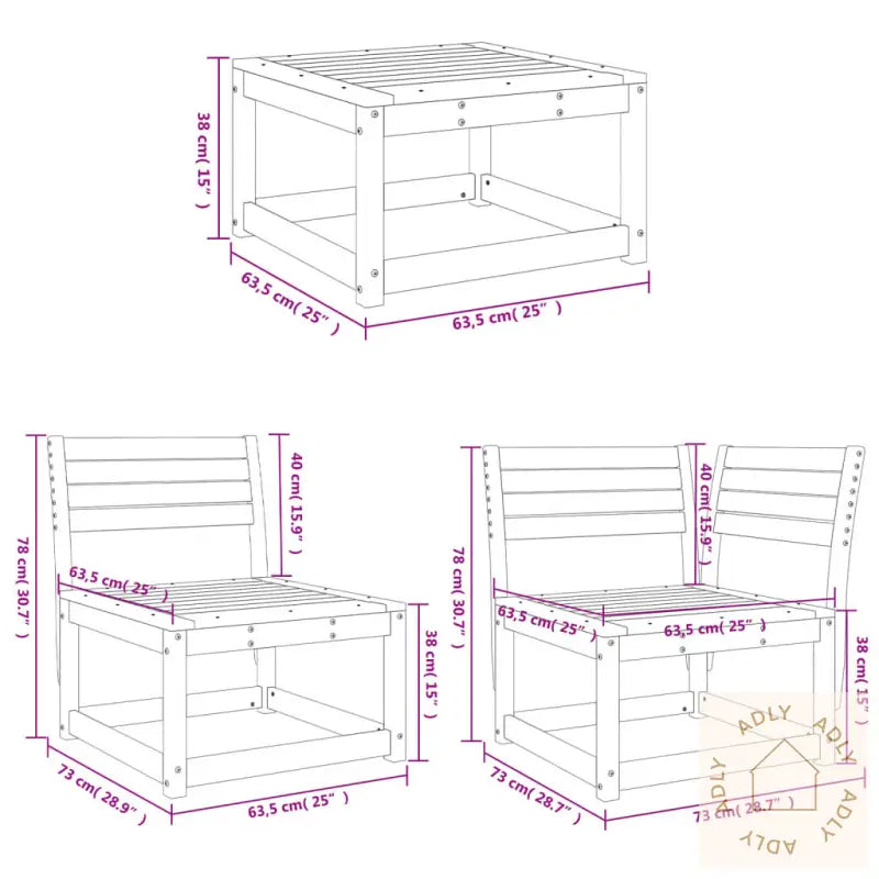 Hagesofagruppe 7 Deler Hvit Heltre Furu
