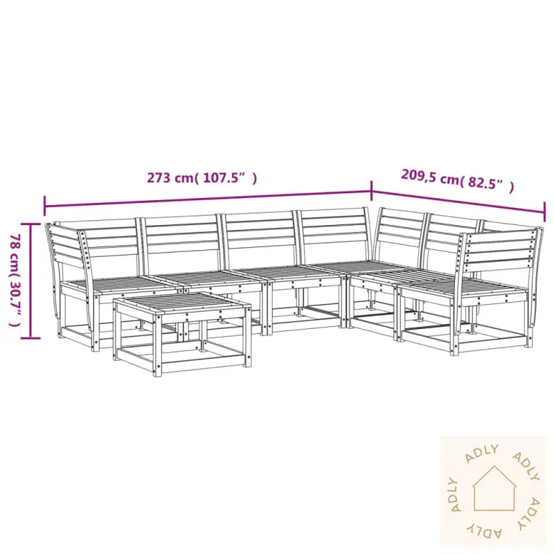 Hagesofagruppe 7 Deler Hvit Heltre Furu