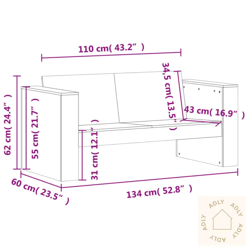 Hagesofagruppe 2 Deler Hvit Heltre Furu