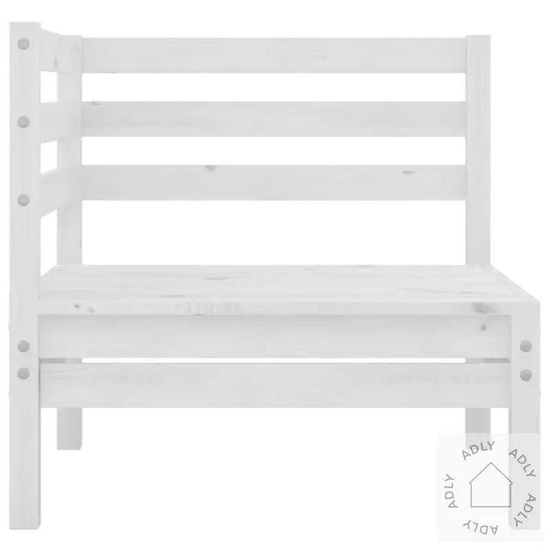2-Seters Hagesofa Hvit Heltre Furu