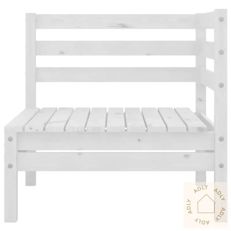 2-Seters Hagesofa Hvit Heltre Furu