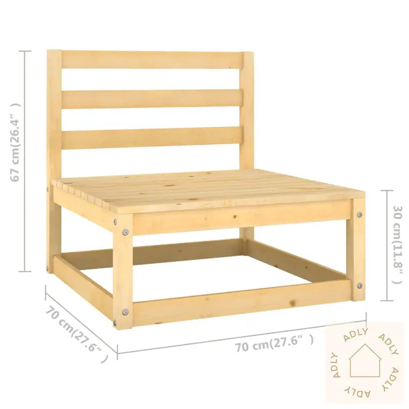 Hagesofa Med Puter 4-Seters Heltre Furu