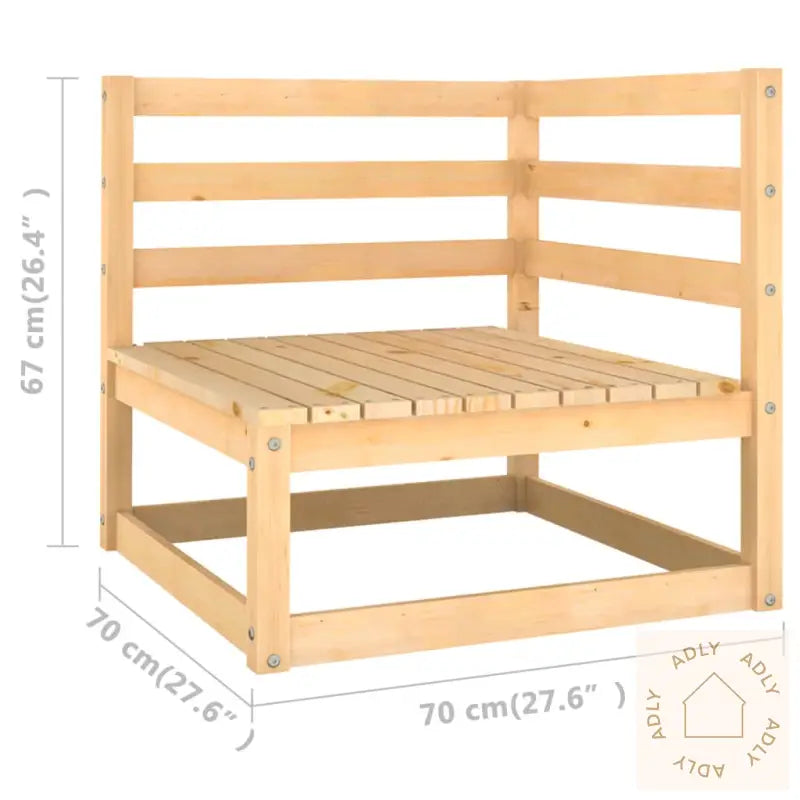 Hagesofa Med Puter 4-Seters Heltre Furu