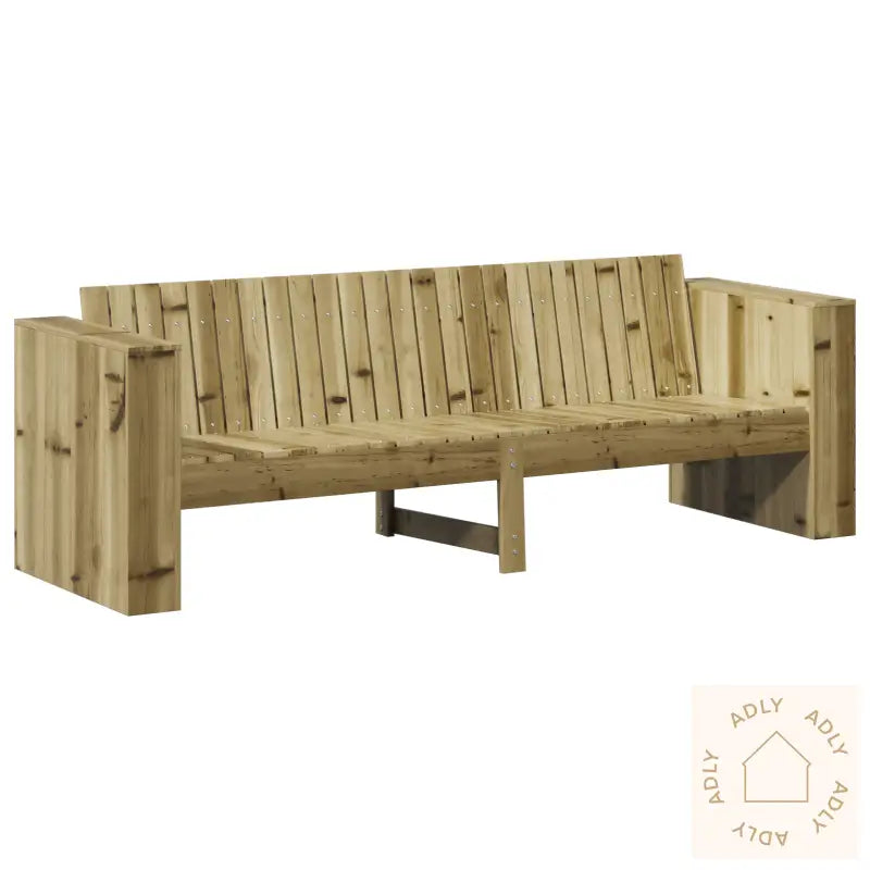 3-Seter Utesofa 185.5X60X62 Cm Behandlet Furu