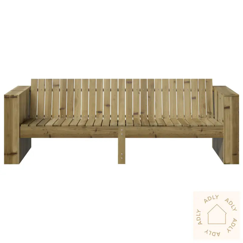 3-Seter Utesofa 185.5X60X62 Cm Behandlet Furu