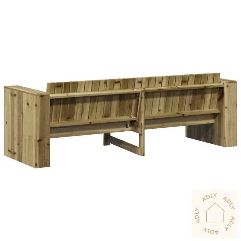 3-Seter Utesofa 185.5X60X62 Cm Behandlet Furu