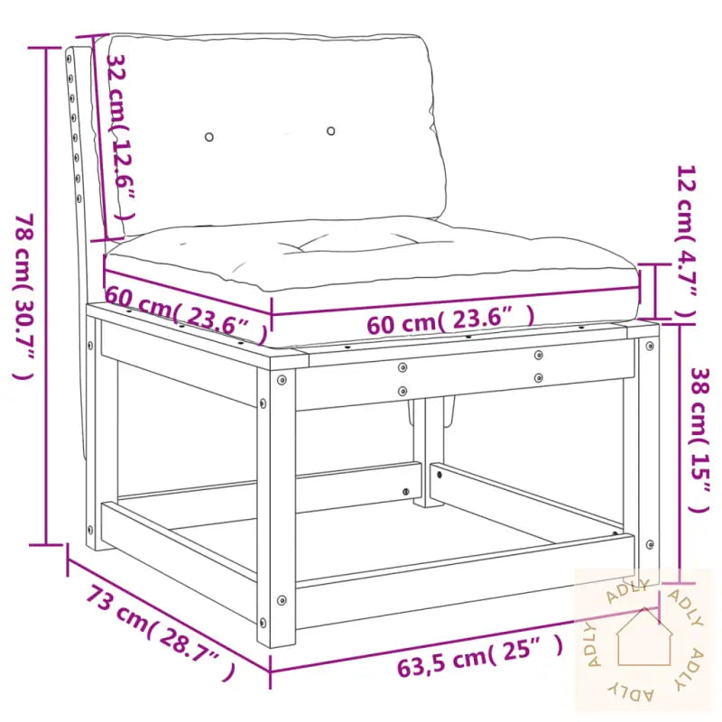 Hagesofaer Med Puter 2 Stk Heltre Furu