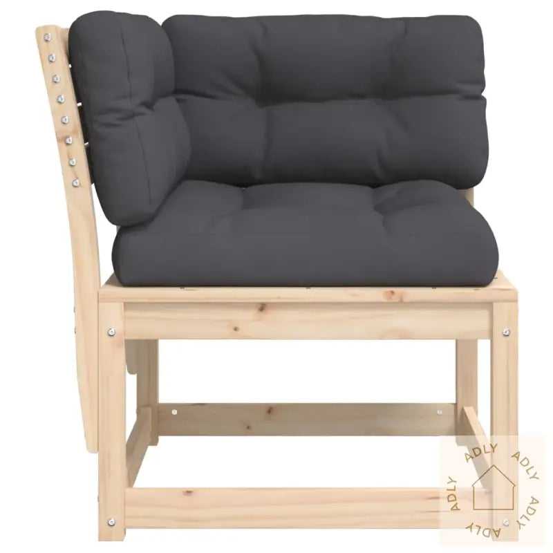 Hagesofa For Hjørne Med Pute 73X73X78 Cm Heltre Furu
