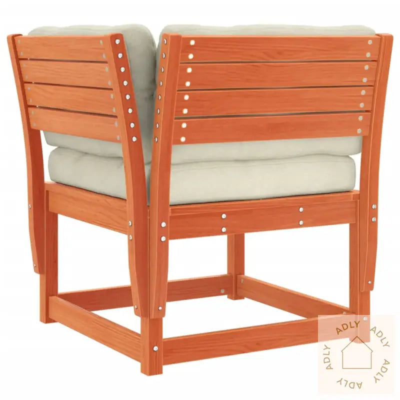 Hagesofa For Hjørne Med Pute Voksbrun 73X73X78 Cm Heltre Furu