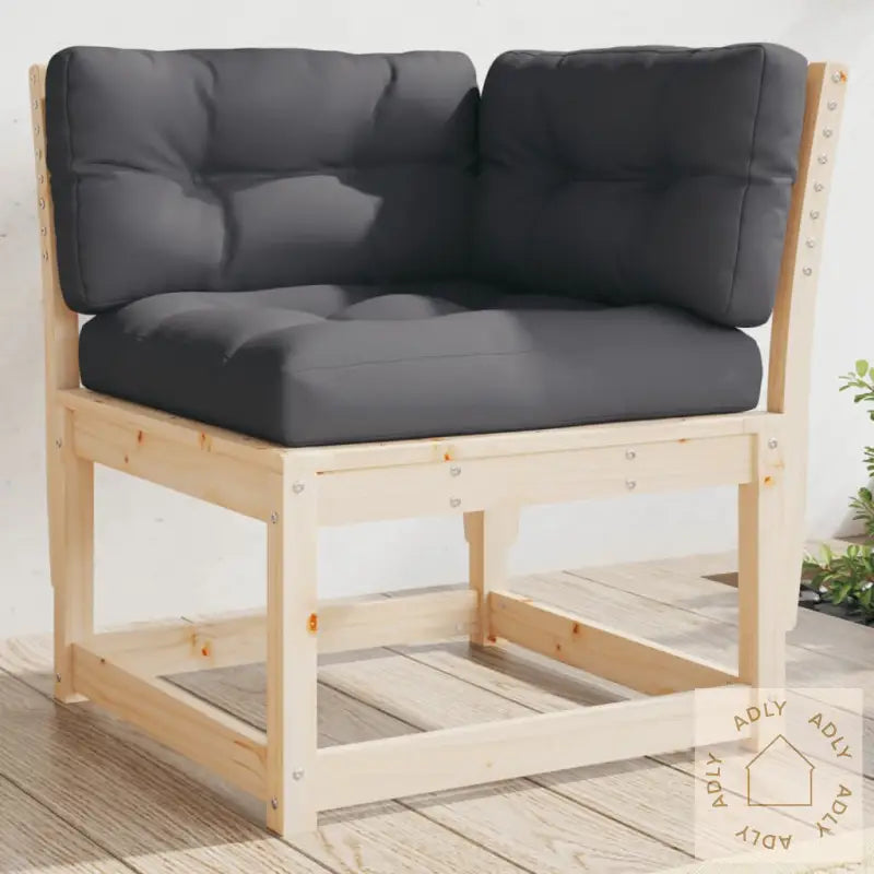 Hagesofa For Hjørne Med Pute 73X73X78 Cm Heltre Furu