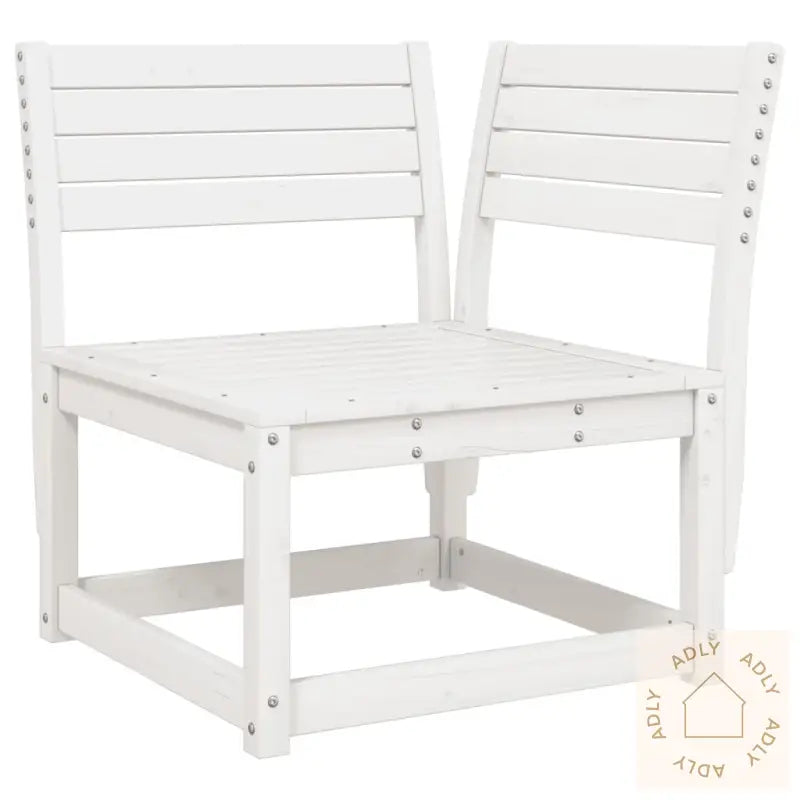 Hagesofa For Hjørne Med Pute Hvit 73X73X78 Cm Heltre Furu