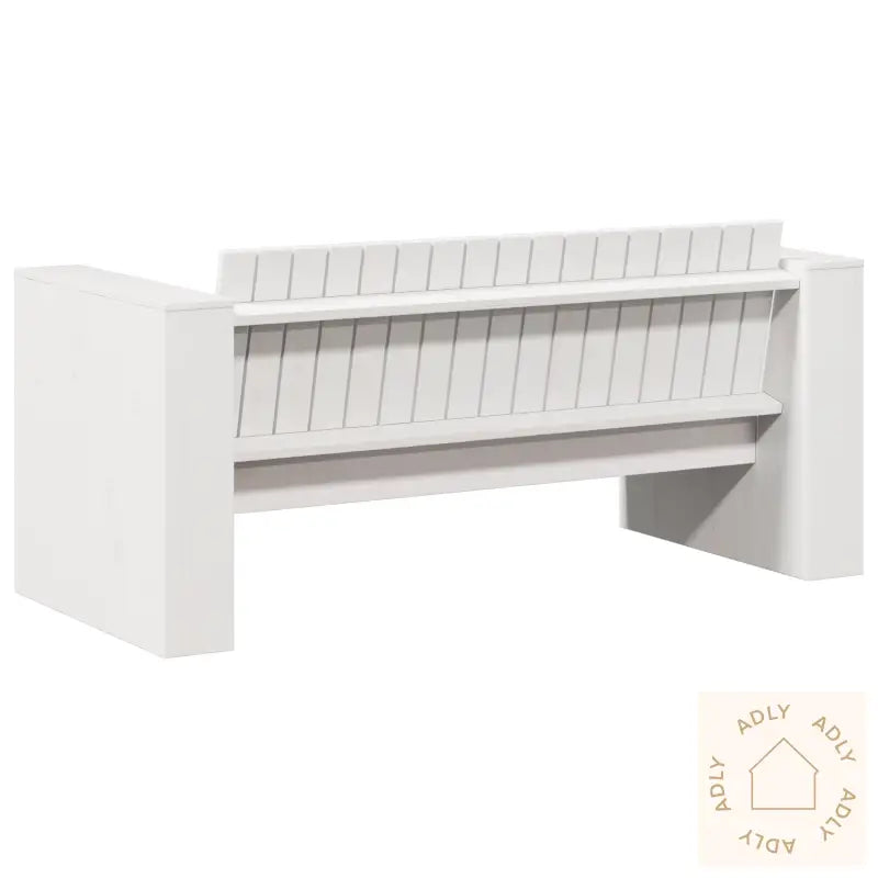 Hagesofa 2-Seter 134X60X62 Cm Hvit Massivt Tre Furu