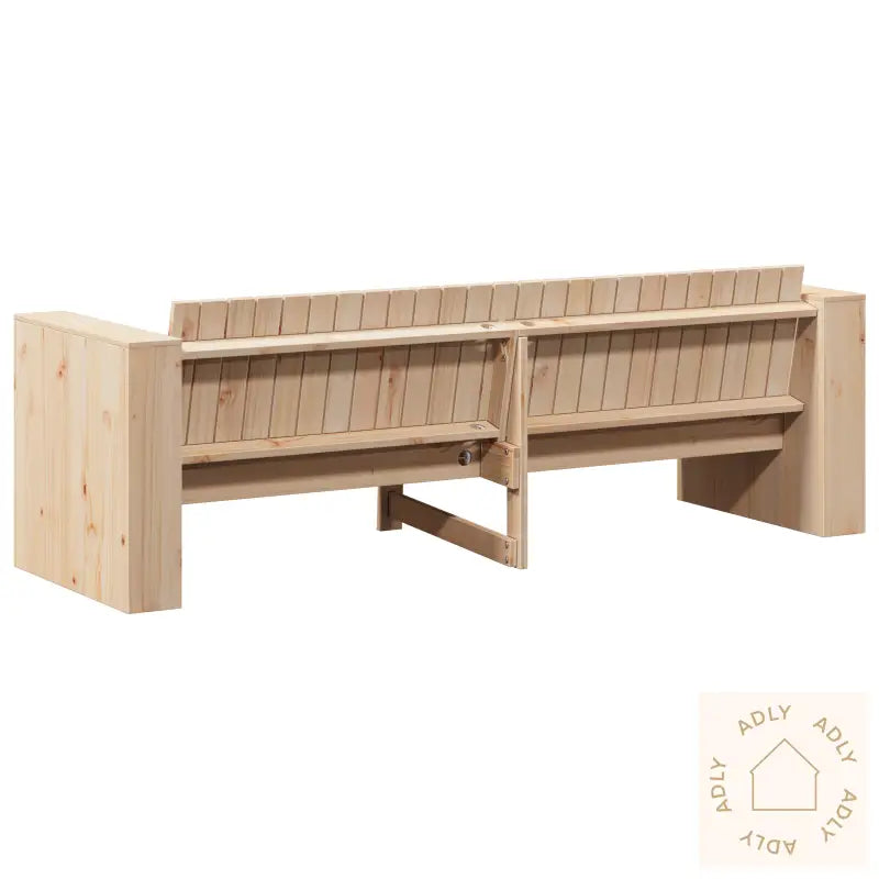 Hage Sofa 3-Seter Naturlig Massivt Furutre Medium Holdbar